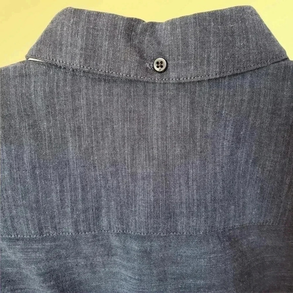 Hurley button up shirt men long sleeve size S blue indigo - Picture 7 of 9